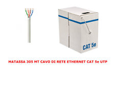 MATASSA 305 MT METRI CAVO DI RETE UTP CAT 5E LAN ETHERNET M BOBINA 5 E INTERNET