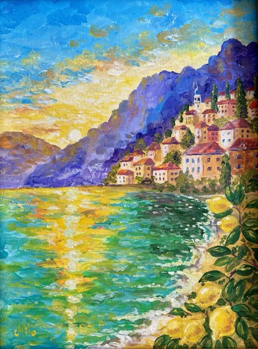 Dipinto mano lago - mano,