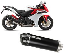 Terminale di Scarico Storm GP NERO coppa carbonio HONDA CBR 600 F 2011 > 2013