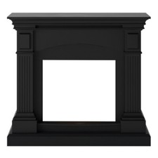 Cornice per Camino Finto Caminetto Tagu Magna in Legno MDF Nero