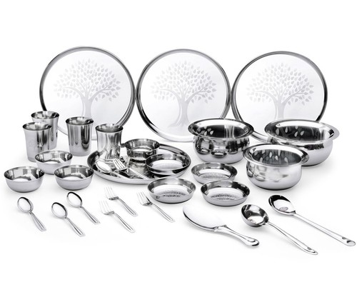 Set thali pranzo acciaio - in,