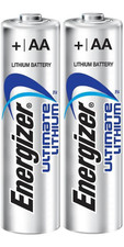 2 batterie pile stilo AA LITIO LITHIUM ENERGIZER ULTIMATE 11X SCADE 2049 1.5V