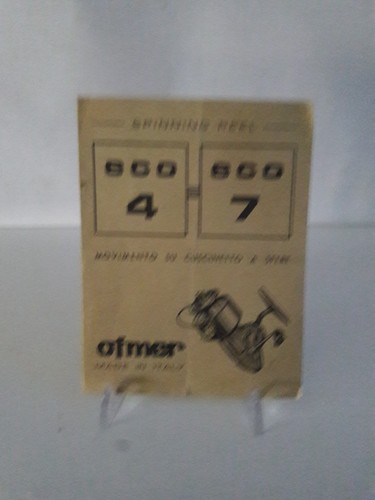 Istruzioni spinning reel - spinning, ofmer
