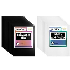 10 x Pannelli MDF Nero Bianco