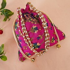 Rosa all'ingrosso un sacco di borse pochette tradizionali etniche da donna Po...