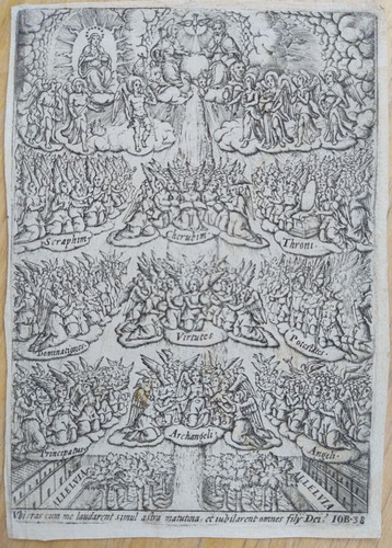 Incisione antica gerarchie - incisione,