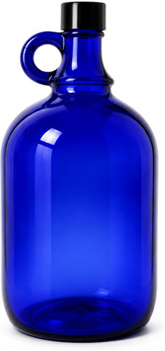 Bottiglia vetro blu - bottiglia, 2