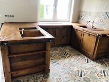 Cucina stile INDUSTRIAL RUSTICA legno massello NO elettrodomestici 200x200x340cm