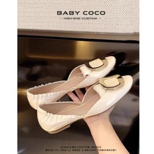 Mocassini scarpe singole Roger Vivier donna pelle verniciata pieghettate piatte