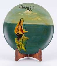 Piatto CHIOGGIA in Ceramica da collezione Vintage Parete Dipinto Antico D'epoca