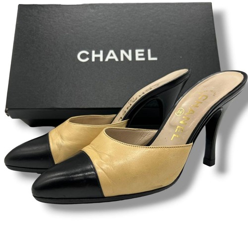 Sandali chanel bicolore mulo - sandali,