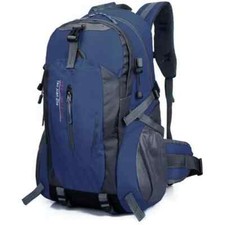 Zaino impermeabile in nylon 40 L da trekking all'aperto campeggio da viaggio blu