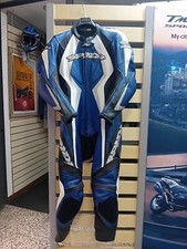TUTA  INTERA IN PELLE  SPIDI  Proto-One Pista Strada BLU/NERO/SILVER TG. 48