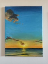 QUADRO MARE AL TRAMONTO