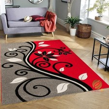 Tappeto moderno fregio rosso