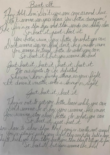 Michael jackson handwritten - jackson,