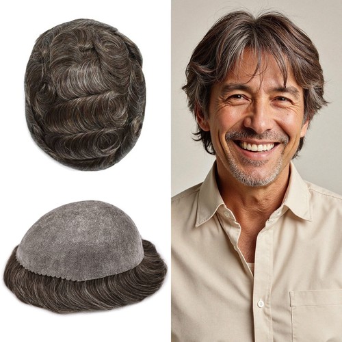 Toupee full poly pelle - toupee,