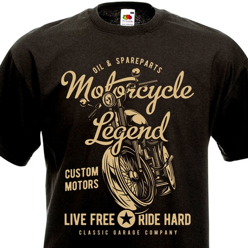 Shirt motorcycle legend mens - motorcycle,