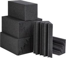 Bass Trap Pannelli Fonoassorbenti 12 Pezzi Trattamento Acustico a Bassa Frequenz