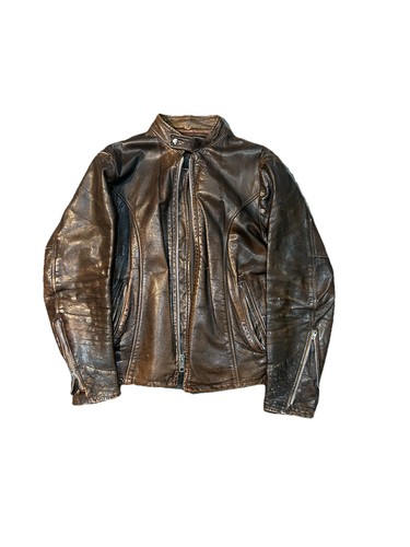 Giacca pelle marrone - , cafe