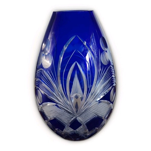 Vaso blu cristallo di - vaso,
