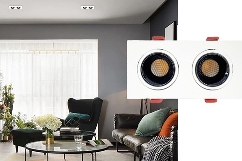 Faretto doppio led - doppio, incasso