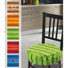 Set 4 cuscini coprisedia rotondo con fascia elastica Icaro Etnico pouff sedia cu