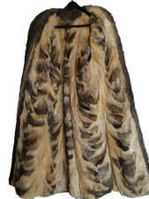 Cappotto invernale pelliccia morbida vera pelliccia fodera interna 38 40 M verde cachi