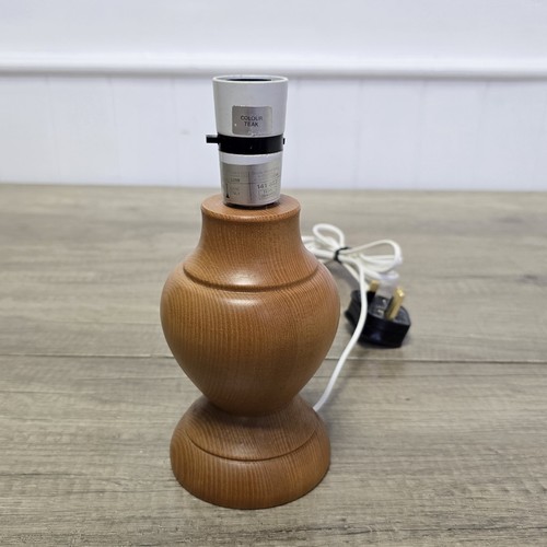 Small teak table lamp scandi - lamp,