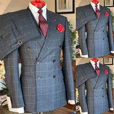 Tuta uomo formale grigio check