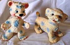 Ledra Ledraplastic Cagnolino e Orsetto pupazzi in gomma anni 60 – cm 30