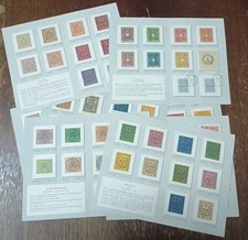 Lotto Di 9 Schede Descrittive Francobolli Antichi Stati