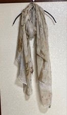 Sciarpa artistica motivo Faliero Sarti Vinci Leonardo Da Vinci disegno schizzo quasi mai usata