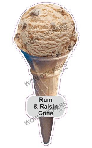 Adesivo furgone gelato rum - , &
