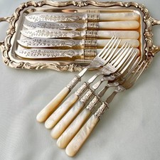 [Henry Greaves] [Raccordi in madreperla/argento sterling bianco] Set posate 190