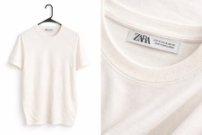 ZARA White Crew Neck T-Shirt