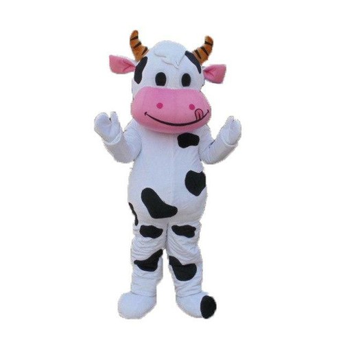 Mascotte mucca cartoon - cartoon, costume