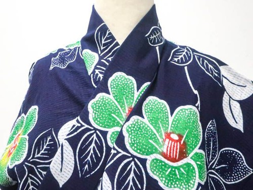 Kimono giapponese yukata navy - kimono,