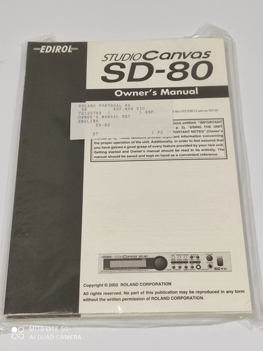 Manuale uso originale edirol - manuale,