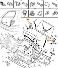 (23) SUPP PORTELLONE POSTERIORE VETRO PROTETTORI ORIGINALE PEUGEOT 406 8748H6