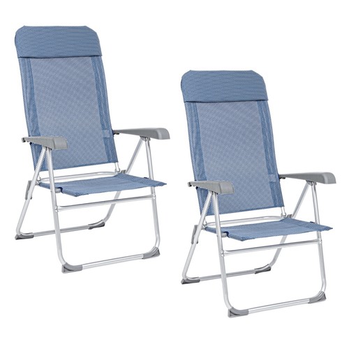 Coppia sedia sdraio alluminio - coppia,