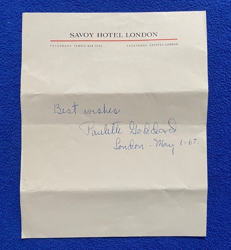Paulette goddard signed - paulette,