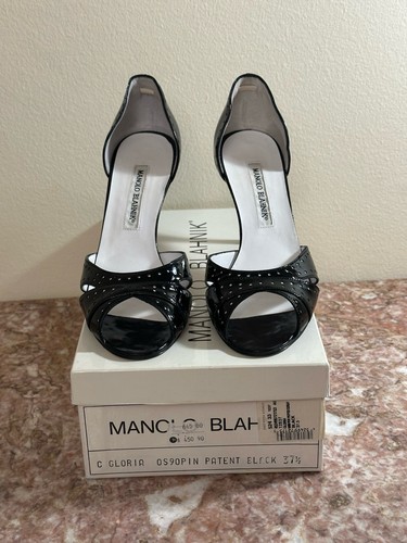 Manolo blahnik nero vernice - blahnik,