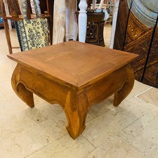 Tavolino Opium Salotto Legno Teak Stile Etnico