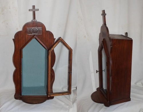 Teca legno per statua con - legno,