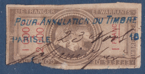 Timbre france fiscal - france,