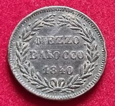 MONETA COIN STATO PONTIFICIO PAPA GREGORIO XVI° MEZZO BAIOCCO ROMANO 1840 ANNO X
