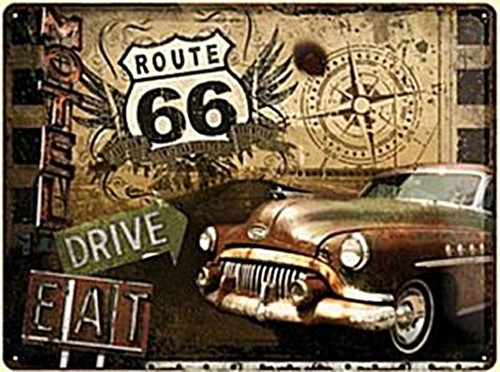 Route insegna metallo - route,