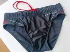 NABAIJI Costume slip uomo nero e Dettagli Rossi Fuori Produzione Nuovo Decathlon