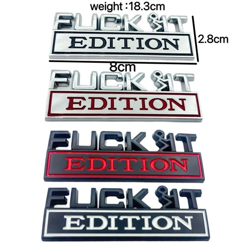 Fuck edition emblema - fuck-it, 3d